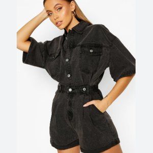 Boohoo Denim Romper
